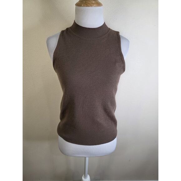 EXPRESS Mocha Brown Knit Duster Sweater Cardigan Skirt, and Tank Wool Small 3 Pc - Picture 8 of 16